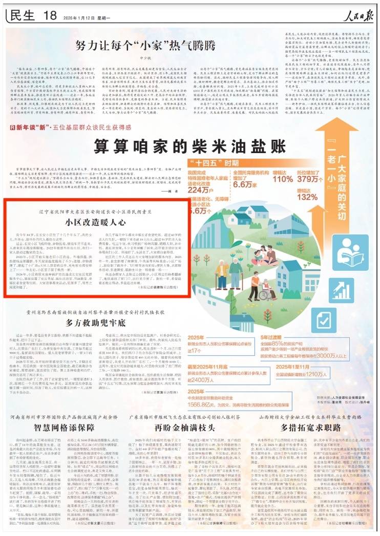 人民日报点赞沈阳长安小区：小区改造暖人心