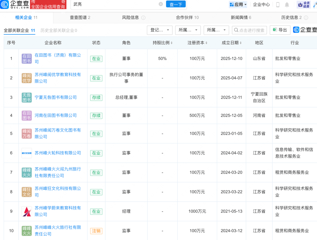 峰学蔚来武亮回应被质疑“转移公司财产”：现在要做的事就是让峰学蔚来活下去，若志愿填报出现问题，对公司将是毁灭性打击